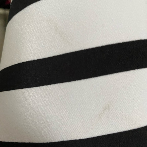 Eloquii Size 14 black and white striped shirtdress with curved hem. - Picture 8 of 8